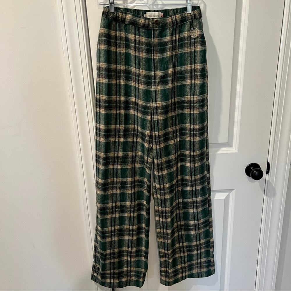 NWT HONOR THE GIFT HTG Flannel Plaid Wide-Leg Pants LARGE